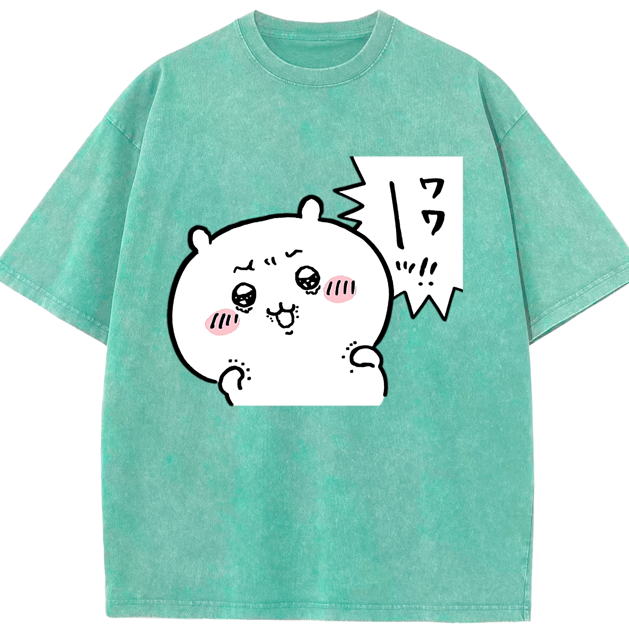 （画像用） ちいかわ ちいかわ Chii-kawa chiikawa 綿100% ヴィンテージ風 半袖Tシャツ（フロントプリント）